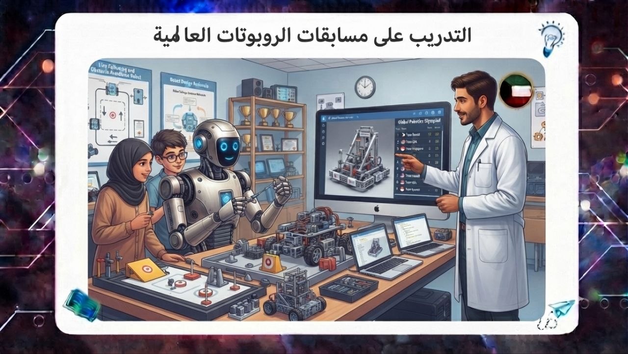 التدريب على مسابقات الروبوتات العالمية سجل باقوى معهد بالكويت 2026 55780380